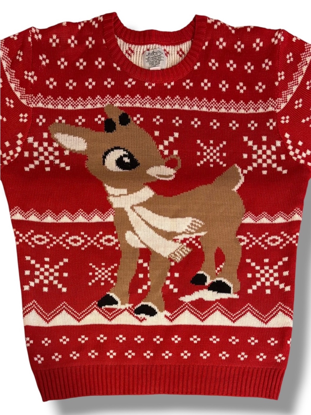 Ugly Christmas Sweater Rudolph and Snowflakes Women’s M - Picture 8 of 11